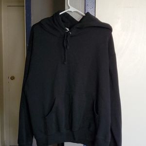 H&M US M Blk Pull Over Hoodie